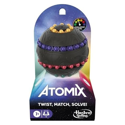 Hasbro Gaming Atomix Game for Kids, Teens, and Adults | Brainteaser Puzzle Sphere Ball and Fidget Toy | Father's Day Gifts| Ages 7 and Up | 1 Player | Travel Games