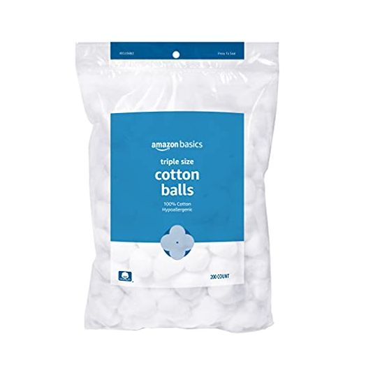 Amazon Basics Cotton Balls, 200ct, (Previously Solimo) (1 Pack)