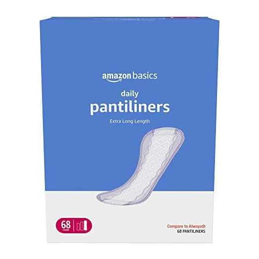 Amazon Basics Daily Pantiliner, Extra Long Length, 68 Count, 1 Pack (Previously Solimo)
