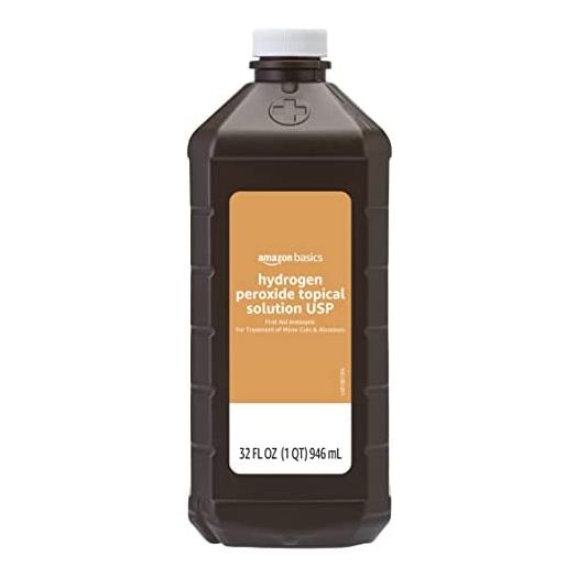 Amazon Basics Hydrogen Peroxide Topical Solution USP, 32 fluid ounce, Pack of 1