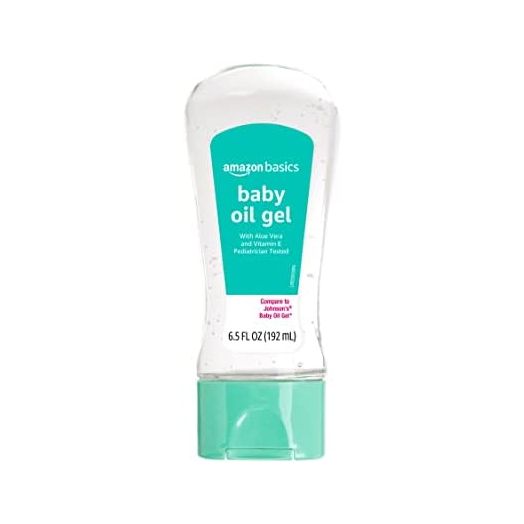 Amazon Basics Baby Oil Gel with Aloe & Vitamin E, 6.5 Fluid Ounce, 1-Pack (Previously Solimo)
