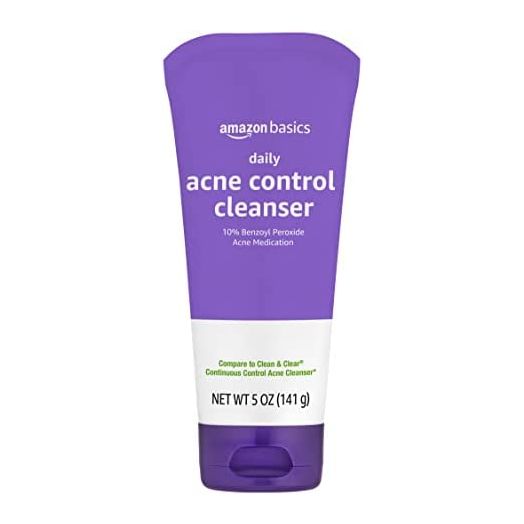Amazon Basics Daily Acne Control Cleanser, Maximum Strength 10% Benzoyl Peroxide Acne Medication, 5 Fluid Ounces, Pack of 1