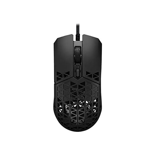 ASUS TUF Gaming M4 Air Lightweight Gaming Mouse | 16,000 dpi Sensor, Programmable Buttons, 47g Ultralight Air Shell, IPX6 Water Resistance, TUF Gaming Paracord and Low Friction PTFE Feet, Black