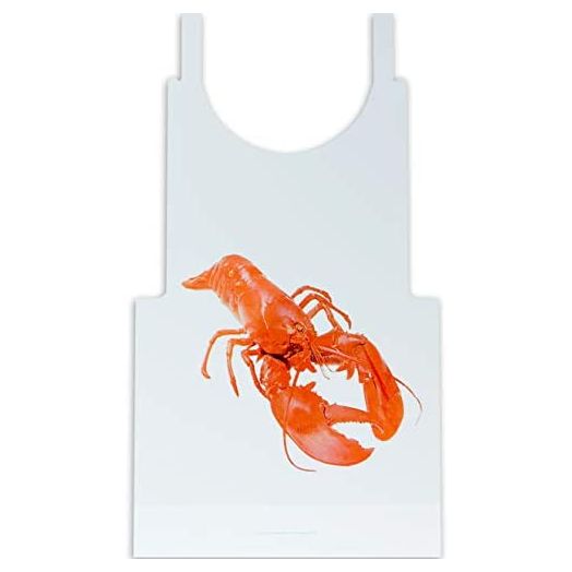 Heavy Duty, Fun Design Lobster Bibs 25 Pack. Large, Disposable Plastic Tie-Back Bib for Adults. Perfect When Eating Lobsters, Crabs, Shrimp and Crawfish. Great Accessory for Seafood Boils and Parties