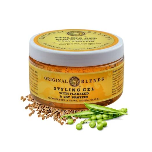 Original Blends Styling Gel, Natural Hair Gel with Flaxseed & Soy Protein