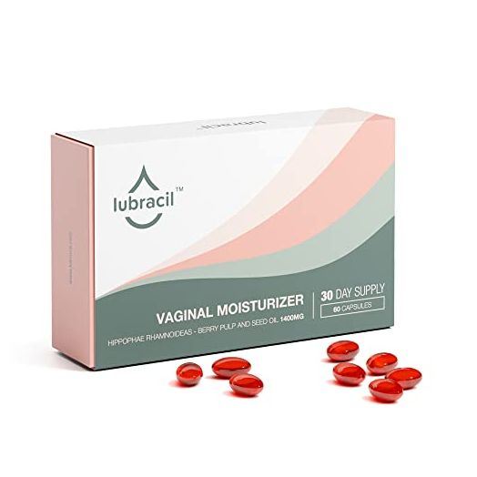 Lubracil – Intimate Moisturizer, Feminine Products for Dryness Relief with Sea Buckthorn, Omega 6, 7, & 9, Vitamin A, & Vitamin E, Feminine Itch Relief Products, 60 Soft Gels