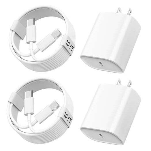 Phone 15 Charger Fast Charging, iPad Charger 10 FT Long USB C to C Charging Cable Cord with 20W iPhone Fast Charger Block for iPhone 15/15 pro/15 pro max/15 Plus, iPad Pro11/12.9/air 5/4, Samsung