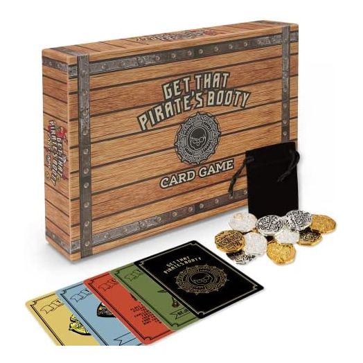 Get That Pirate's Booty Card Game, Fun 2-6 Player Family-Friendly Card Game for Adults, Teens, & Kids