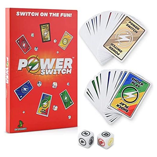 Power Switch Card Game, Easy to Learn Game for Family Game Night, Entertainment for Adults, Teens and Kids