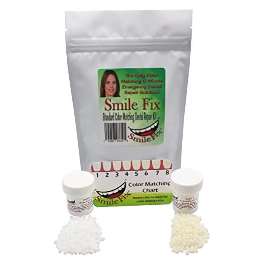 SmileFix Standard Color Matching Dental Repair Kit – Hide & Fix Smile with missing or broken tooth and teeth. Filled space quick & safe. Regain your confidence and beautiful smile in minutes at home!