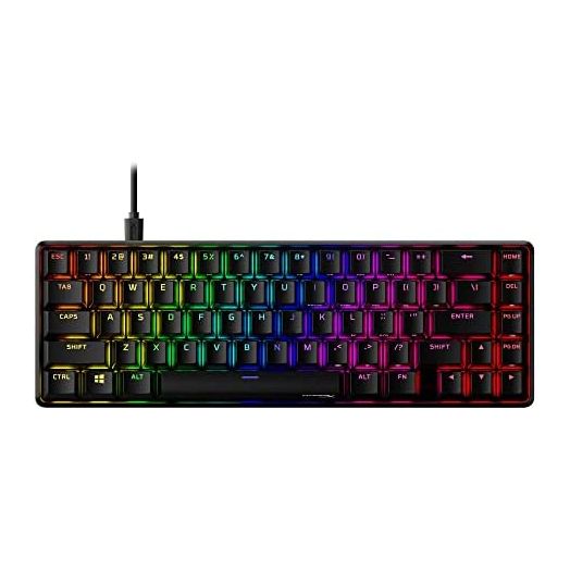 HyperX Alloy Origins 65 - Mechanical Gaming Keyboard – Compact 65% Form Factor - Linear Red Switch - Double Shot PBT Keycaps - RGB LED Backlit - NGENUITY Software Compatible