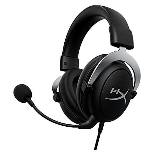 HyperX CloudX, Official Xbox Licensed Gaming Headset, Compatible with Xbox One and Xbox Series X|S, Memory Foam Ear Cushions, Detachable Noise-Cancelling Mic, in-line Audio Controls, Silver