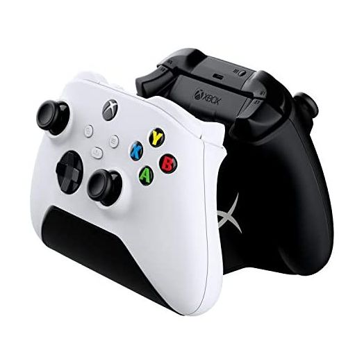 HyperX ChargePlay Duo - Controller Charging Station for Xbox Series X|S and Xbox One Wireless Controllers, Includes Two 1400mAh Rechargeable Battery Packs and Additional Battery Doors