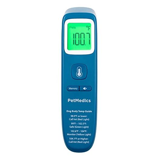 PetMedics Non-Contact Digital Pet Thermometer for Dogs - Infrared Fast and Accurate Canine Temperature Detection - Easy to Read LCD Display