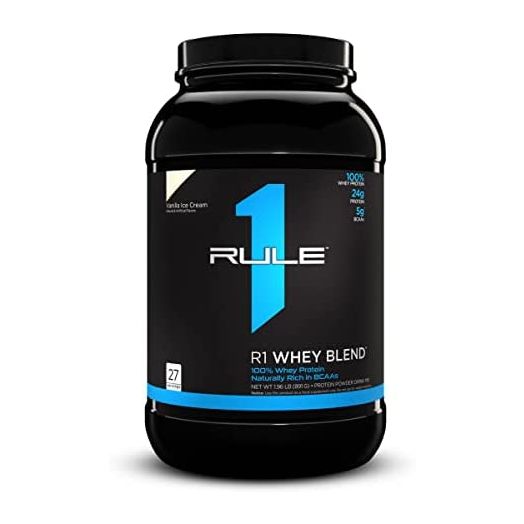 Rule One Proteins Whey Blend, Vanilla Ice Cream, 24g Fast-Acting Whey Protein Concentrates, Isolates, and Hydrolysates Per Serving