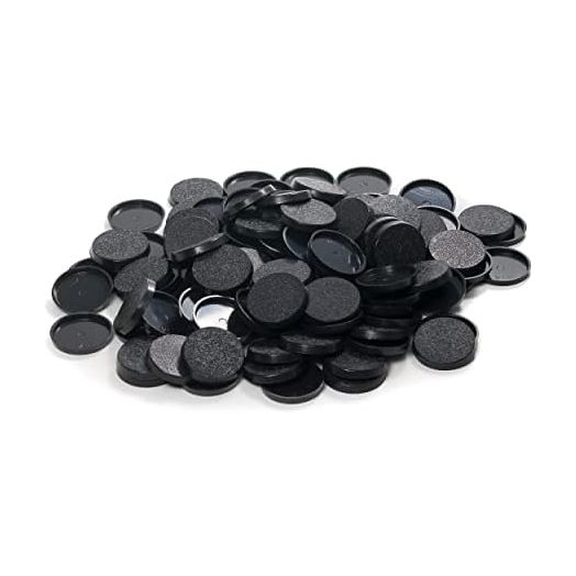32mm Textured Plastic Round Bases or 1.26 inch Wargames Table Top Games 120 Count