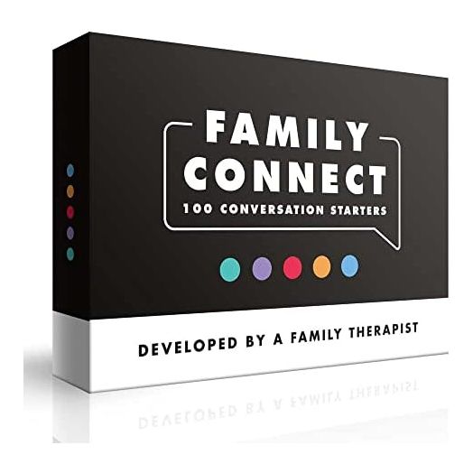 100 Family Conversation Cards - Developed by a Licensed Therapist - Fun Family Games for Kids & Adults - Get to Know Each Other Better & Strengthen Relationships for Family Game Night or Road Trips