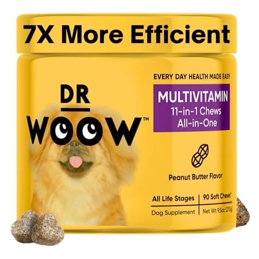 Multivitamins for Dogs - Everyday Vitamins for Dogs | Gut Immune Health, Joint Heart Eye Support | Dog Supplements Glucosamine Chondroitin, Digestion Probiotics, Omega 3 Fish Oil | 90 Ct