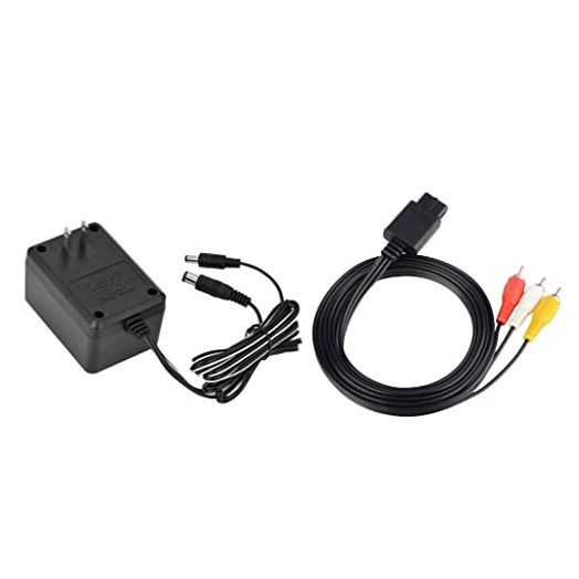 AC Power Supply + Audio Video RCA AV Cable Adapter Cord To External TV Screen Monitor For Super Nintendo SNES Nes Genesis 1 Systems Game Console Bundle Set (By Revolt Gamer)