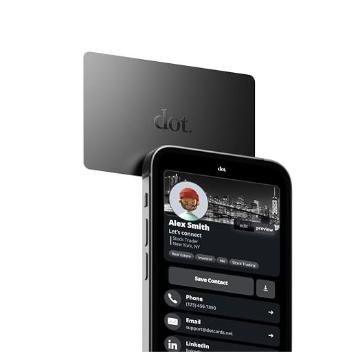 dot. Card - Digital Business Card - Tap to Share - iPhone & Android (Black)