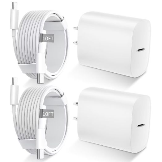 iPhone 15/15 Pro Max Charger Fast Charging,20W USB C Fast Charger Block iPhone 15 Charger Cord 10FT Long USB C to C Charging Cable for iPhone 15 Pro Max/15 Pro/15/15 Plus,iPad Pro 12.9"/11",iPad Air