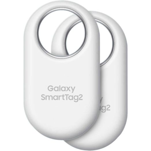 Samsung SmartTag2 (2023) Bluetooth + UWB, IP67 Water and Dust Resistant, Findable via App, 1.5 Year Battery Life (2-Pack) - White