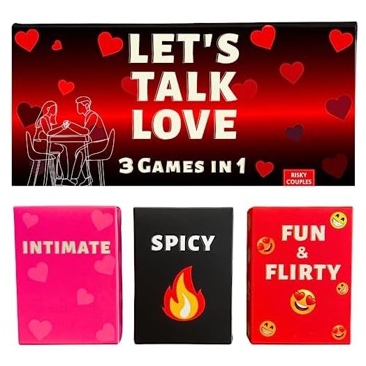 Let's Talk Love - Couples Games for Fun and Romantic Date Night. Perfect Game Gift to Spice up Your Relationship - Intimate and Spicy Ideas