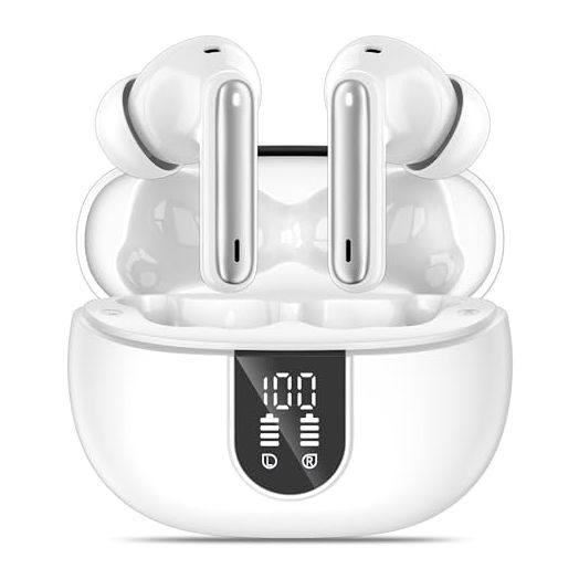 Wireless Earbuds, Bluetooth 5.3 Headphones 40Hrs Playtime Deep Bass Stereo in-Ear Earbud, LED Power Display, Call Noise Canceling Headphones with Mic, IP7 Waterproof Earphones for iPhone Android