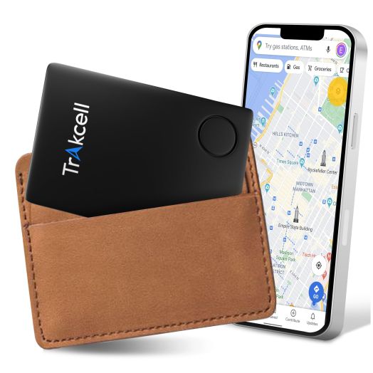 Thin Wallet Tracker Card, Wallet Finder, Smart Bluetooth Locator for Phone, Luggage Tags, Passport, IP67 Waterproof with Built-in 3 Year Battery, iOS Android Compatible,Black