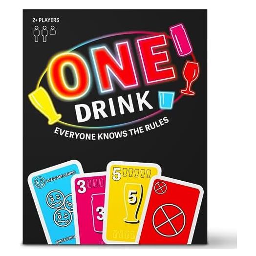 One Drink - Adult Drinking Game for Parties - Slightly Competitive Card Game for Game Nights