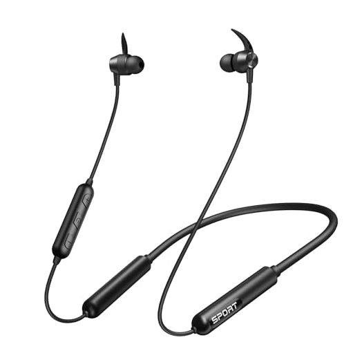 CXK Neckband Bluetooth Headphones, Bluetooth 5.3 Wireless Headphones 80Hrs Extra Long Playtime Stereo Bass in-Ear Headsets with Mic, IPX6 Waterproof Earbuds, Neckband Earphones for Sport, Business
