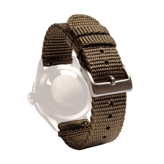 Altera Nylon Quick Release Watch Band NATO Strap Dark Olive Green 20mm (20mm, Deep Forest Green)