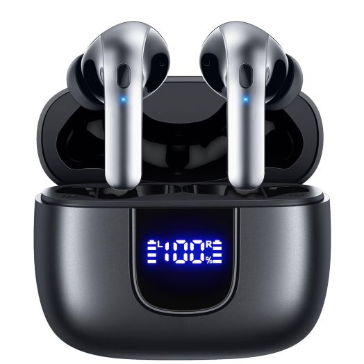 Wireless Earbuds Bluetooth 5.3 Headphones 78Hrs Playtime In-ear Earbuds with Wireless Charging Case LED Power Display Deep Bass Earphones Waterproof Headset with Built-in Mic for Android iOS phone TV