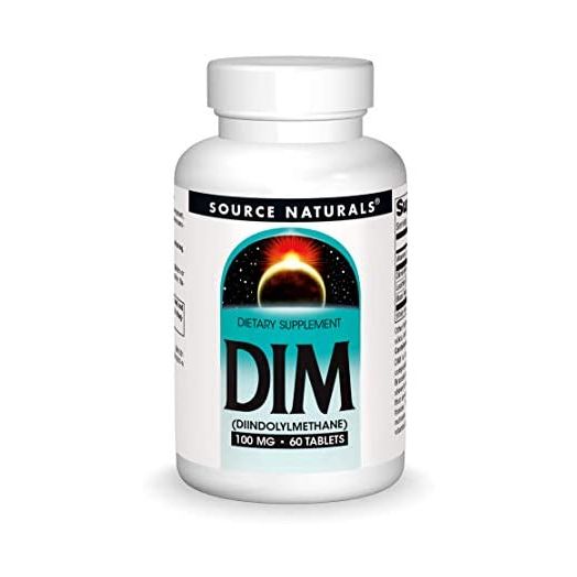 Source Naturals DIM, Diindolylmethane 100mg with BioPerine, Vitamin E & More - 60 Tablets