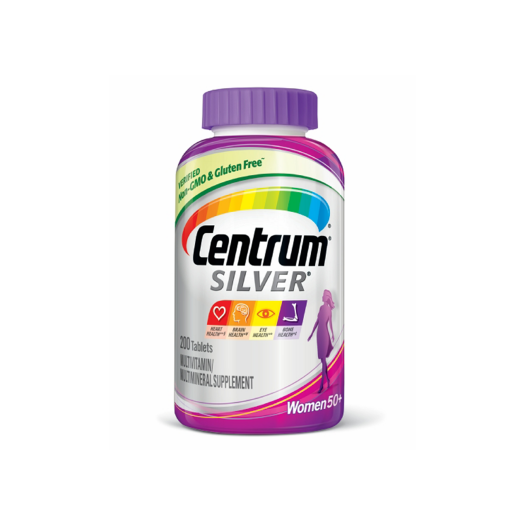 Centrum Silver Women (200 Count) Complete Multivitamin / Multimineral Supplement Tablet, Vitamin D3, Calcium, B Vitamins, Age 50+
