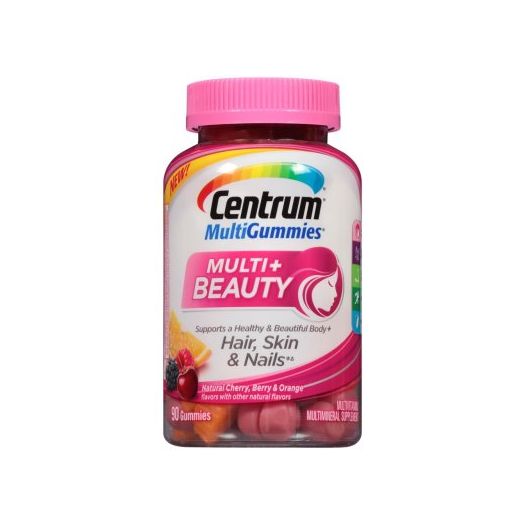 Centrum MultiGummies Plus Beauty Adult Multivitamin Gummies, 90 Ct