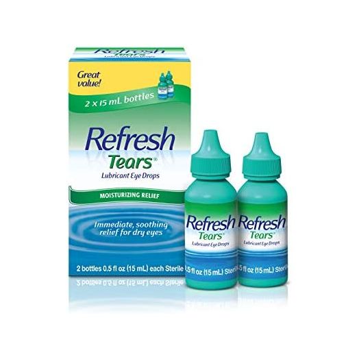 Refresh Tears Lubricant Eye Drops, 0.5 Fl Oz (2 Count)
