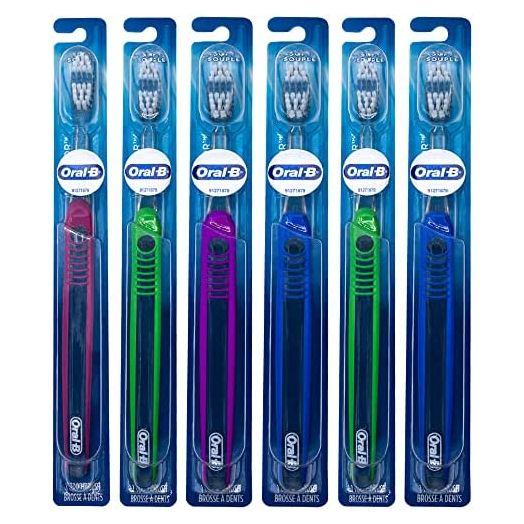 Oral-B Indicator Toothbrush Flat Trim, 35 Soft (Pack of 6)