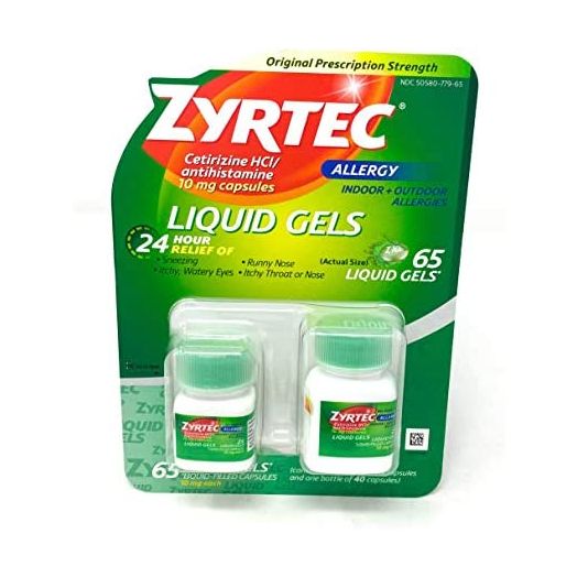 Zyrtec Liquid Gels, 65 Liquid Gels