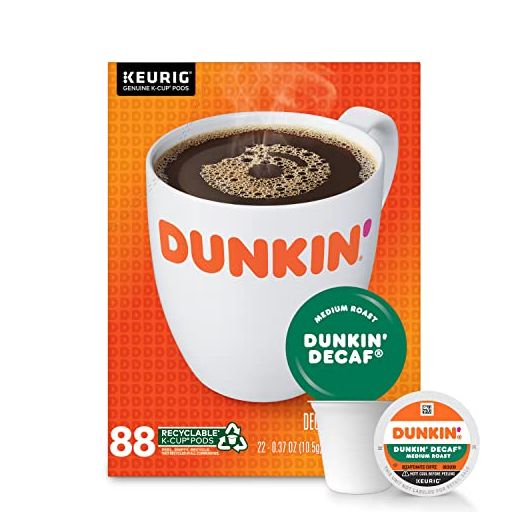 Dunkin' Decaf Medium Roast Coffee, 88 Keurig K-Cup Pods