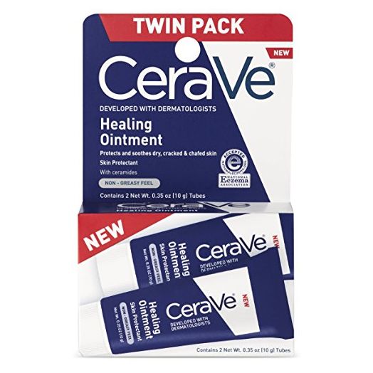 CeraVe Healing Ointment | 2 Pack (0.35 Ounce Each) | Cracked Skin Repair Skin Protectant with Petrolatum Ceramides | Lanolin Free | Packaging May Vary