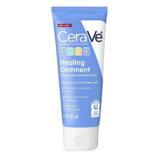 CeraVe Diaper Rash Cream | Baby Healing Ointment for Extra Dry, Cracked Skin | Diaper Cream with Ceramides & Vitamin E | Lanolin, Fragrance, Paraben, Dye, Phthalates & Sulfate Free | 3 Ounce