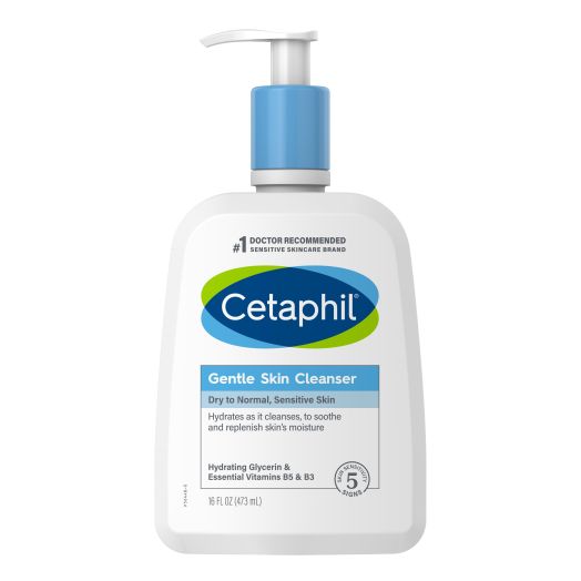 Face Wash by CETAPHIL, Hydrating Gentle Skin Cleanser for Dry to Normal Sensitive Skin, 16 oz, Fragrance Free, Soap Free and Non-Foaming