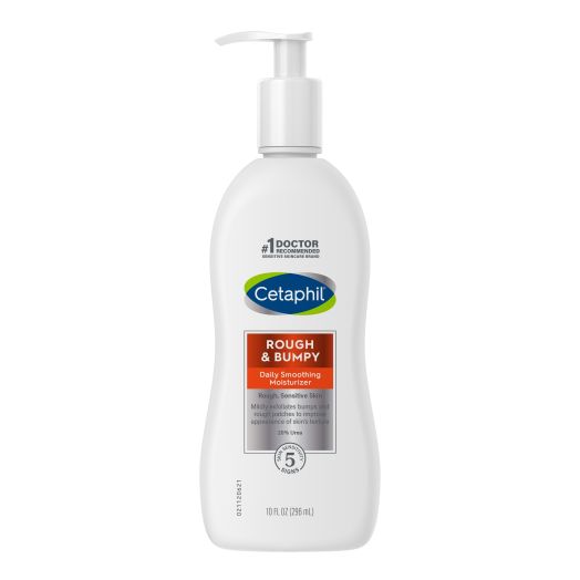 CETAPHIL Rough & Bumpy Skin Daily Smoothing Moisturizer | 10 fl oz | Urea Cream Hydrates and Exfoliates to Smooth Skin and Reduce Appearance of Bumps and Roughness | Fragrance Free