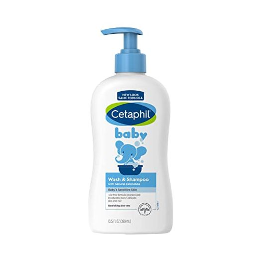 Cetaphil Baby Wash & Shampoo with Organic Calendula ,Tear Free , Paraben, Colorant and Mineral Oil Free , 13.5 Fl. Oz