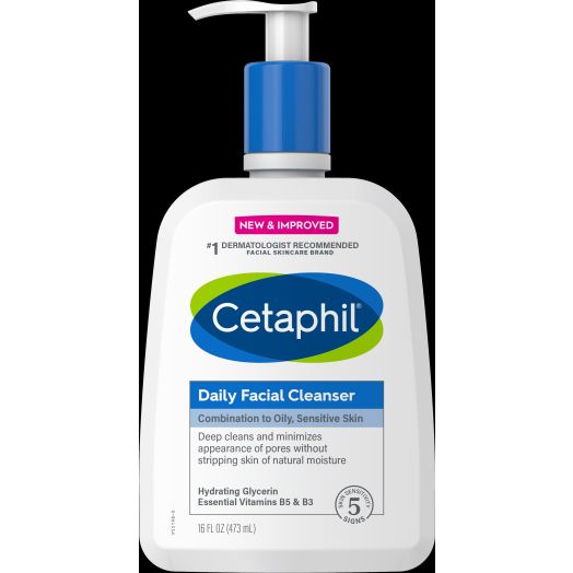 Cetaphil Daily Facial Cleanser Lotion for Combination to Oily, Sensitive Skin, 16 fl oz