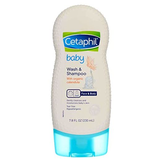 Cetaphil Baby Wash and Shampoo with Organic Calendula, 7.8 Ounce (Pack of 4)