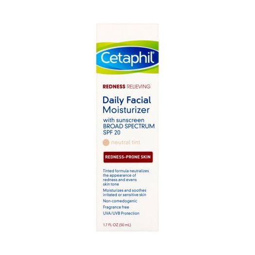Cetaphil Redness Relieving Daily Facial Moisturizer with Sunscreen Broad Spectrum, SPF 20, 1.7 fl oz