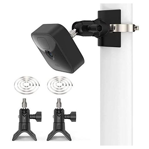 Blink Camera Pole Mounting Bracket, Lyeiaa All-New Blink Outdoor Blink XT2 Wall Mount Bracket Holder, Applicable Pipe Diameter Size 1.18-7.87 inch (30mm-200mm) (2 Pack-Black)