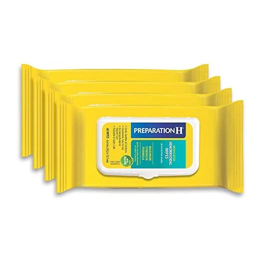 Preparation H Totables Hemorrhoid Flushable Wipes with Witch Hazel for Skin Irritation Relief - 192 Count